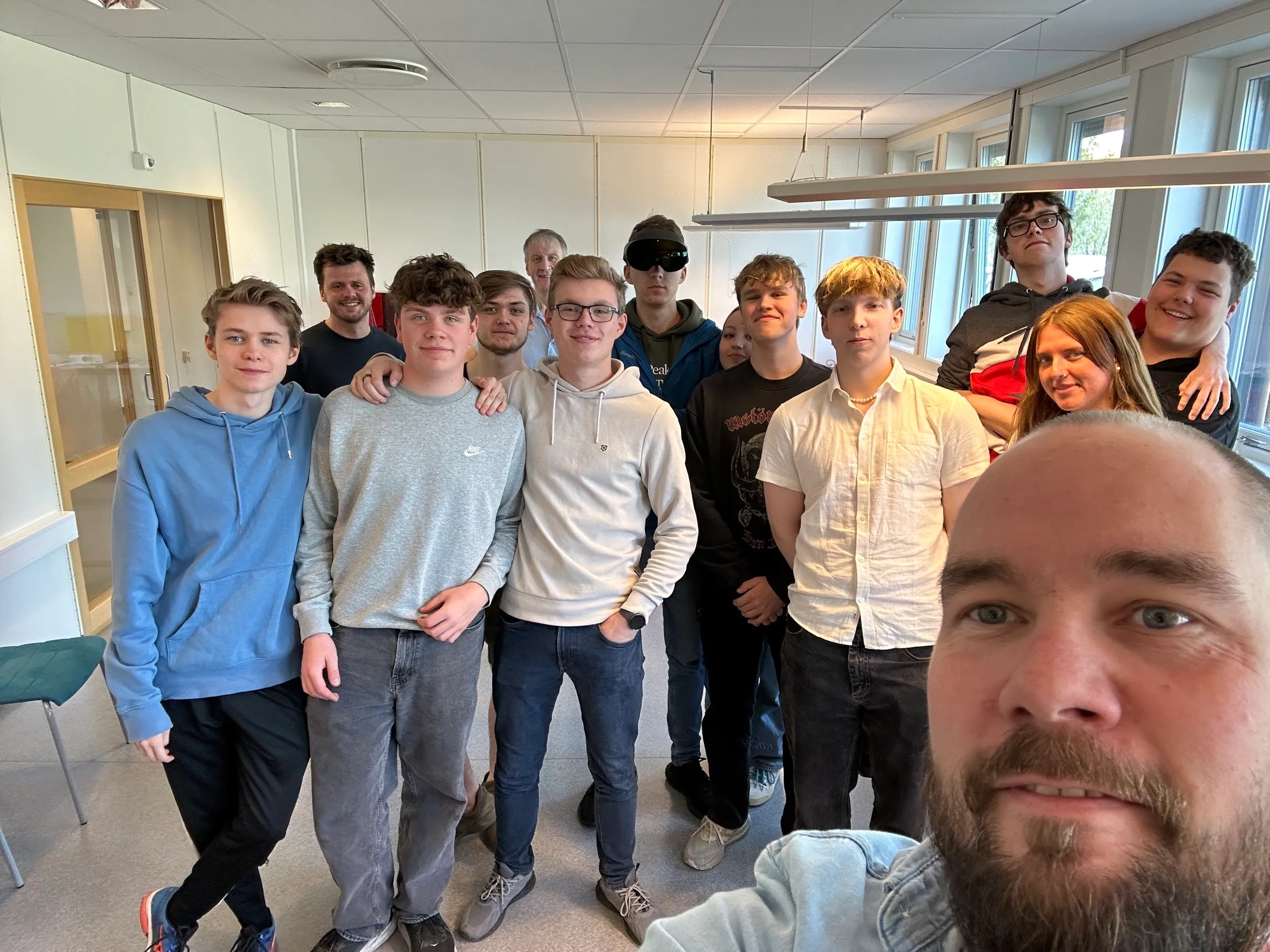 En morsom dag på skole -og jobb. Fotokreditt: Techlab