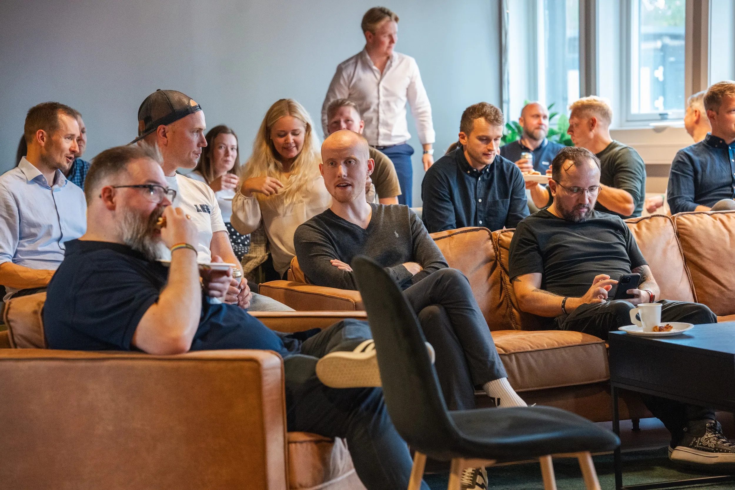 En hel gjeng toppmotiverte MBA studenter møttes opp for sosial og faglig samling hos TECHLAB.