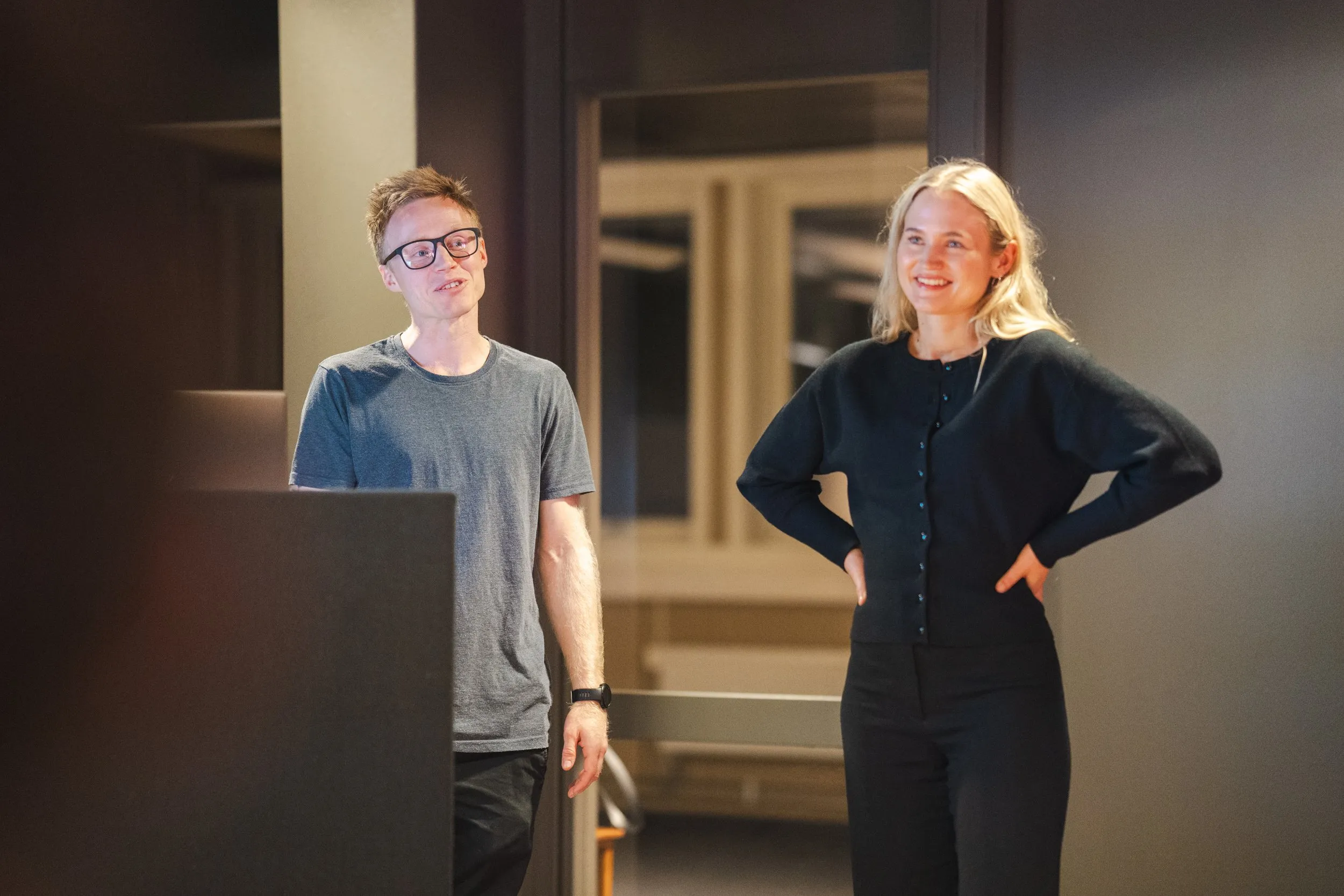 Niklas Bakksjø og Linn Sofie Olsen fra Norconsult.Foto TECHLAB, Kay Tomas F. Bertheussen